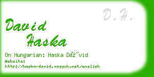 david haska business card